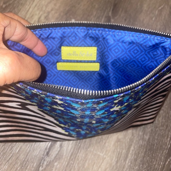 NWOT! STELLA & DOT Jeweled Zebra Print Capri Clutch/ Make-Up Pouch - Picture 6 of 10